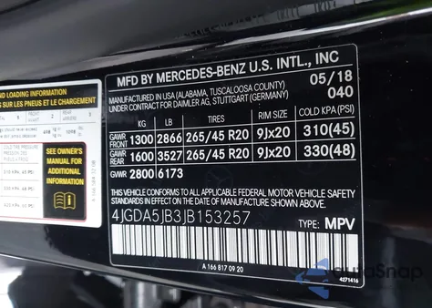 2018 Mercedes-Benz Gle 350 z USA, uszkodzony, nr VIN 4JGDA5JB3JB153257